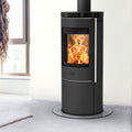 Poêle à bois Fireplace Elite Toronto E6024 acier noir et plaque céramique 5,5 kW