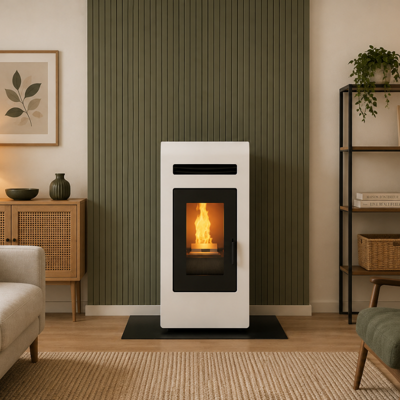 Poêle à granulés ETNA Luxe Cayenne 14 kW avec réservoir 23 kg et rendement 94,76 %