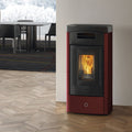 Poêle à granulés Edilkamin EK63 Daily 130++ Evo céramique bordeaux 12,5 kW