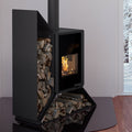 Poêle à bois HS Flamingo Deluxe Kampa noir avec étagère à gauche 9 kW — image 1