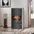 Poêle à bois Justus Agero W+ en acier noir et pierre ollaire 7 kW - image 1