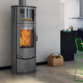 Poêle à bois Lotus Prio 7 acier gris avec compartiment four 7 kW