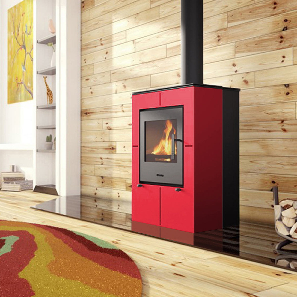 HS Flamingo Evenes Violet – Poêle à bois 9,2 kW