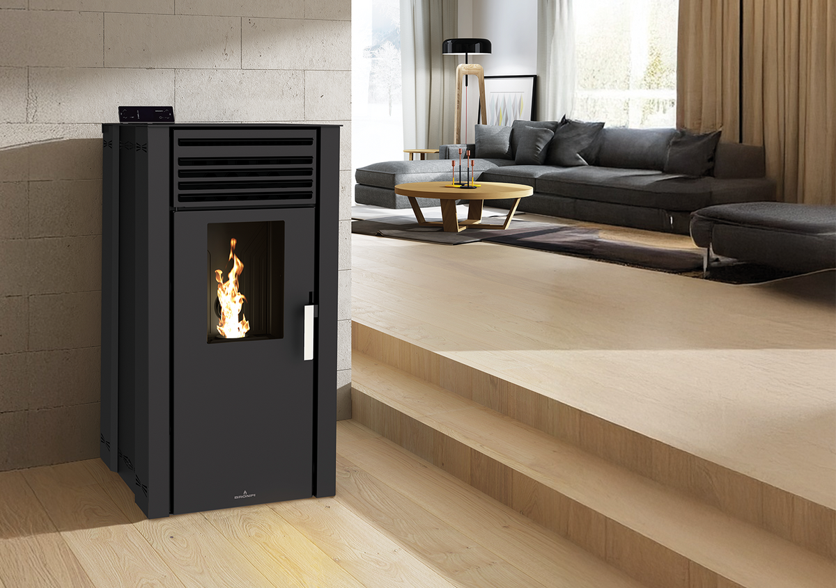 Poêle à granulés Bronpi EVA – 14,3 kW (nominale 13 kW)