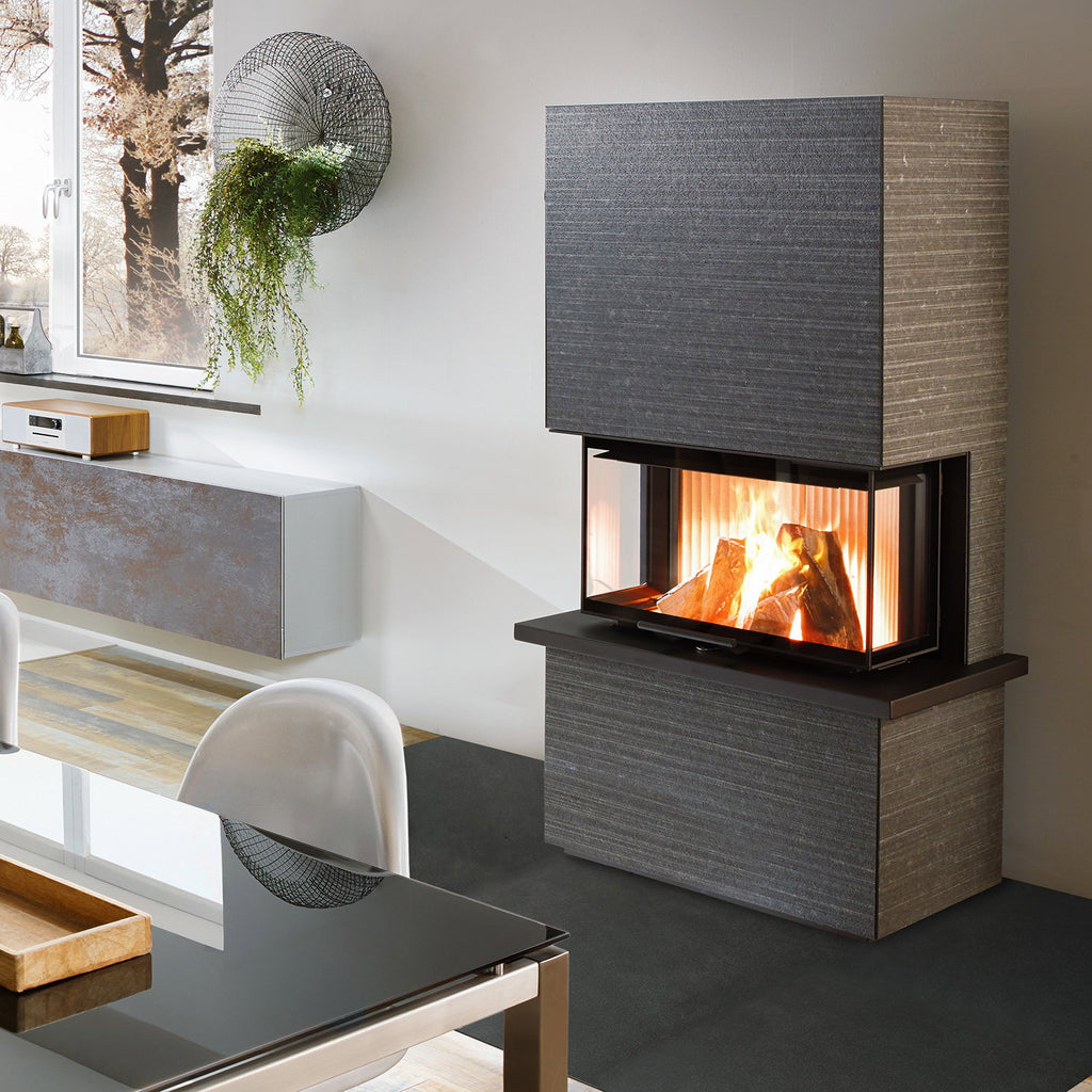 Poêle à bois Olsberg Osorno TopStone Gabbro Nero Ferrara Linea-retta 7,8 kW - image 1