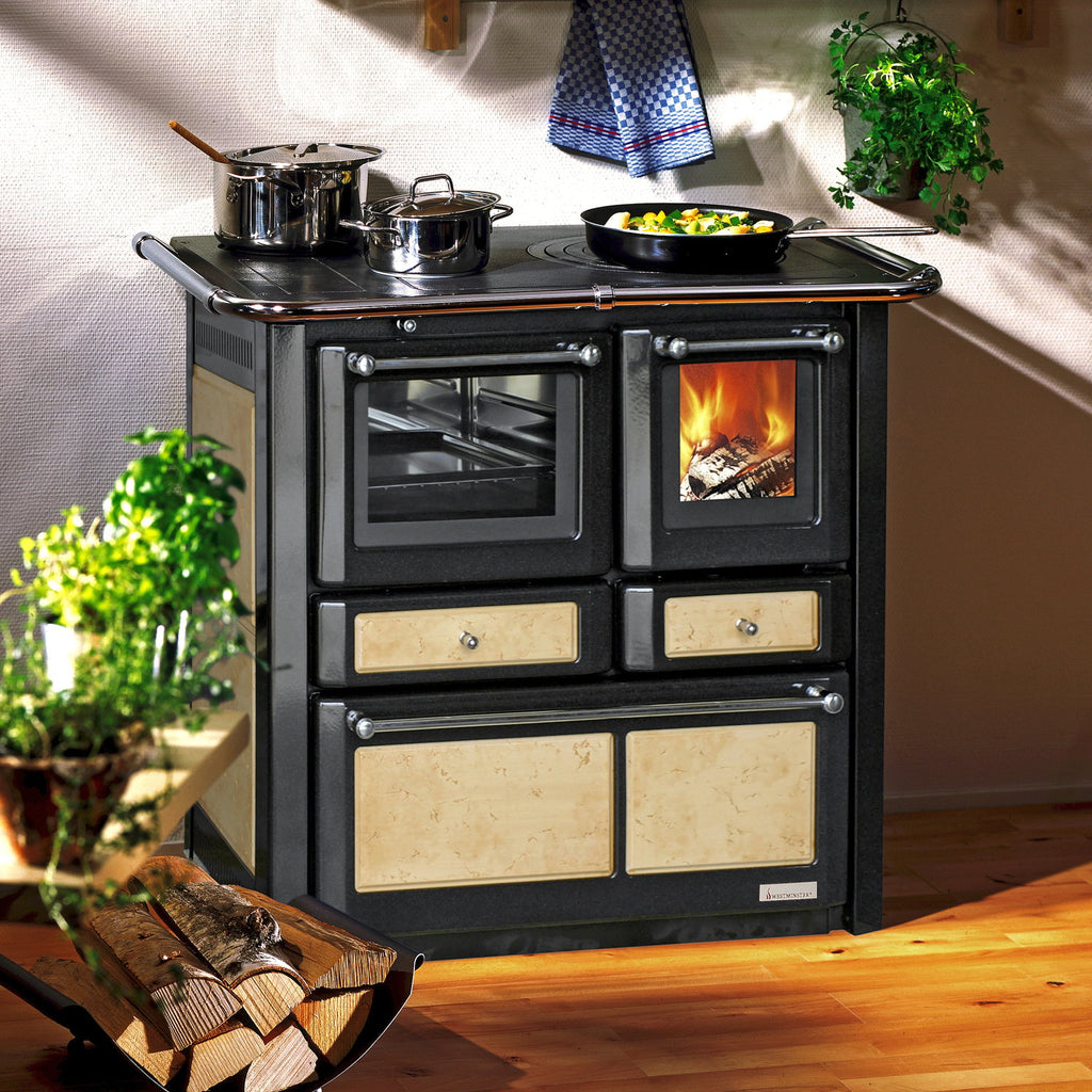 Poêle de cuisine Wamsler K 85 F Céramique Antique avec Four à Gauche 6 kW - image 1