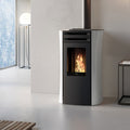 Poêle à granulés Edilkamin Dania 6 AT Coax verre blanc — 6 kW