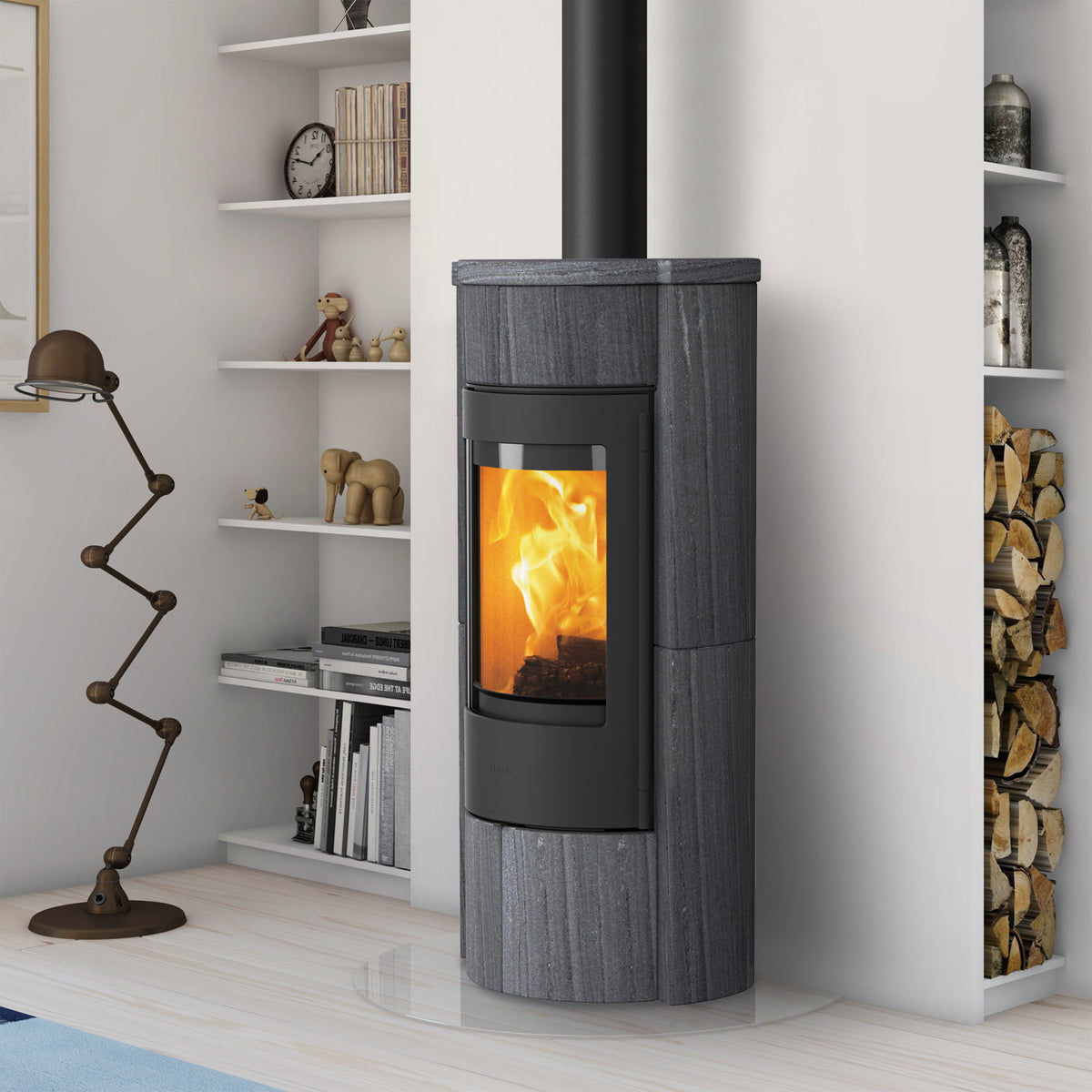 Lotus Prestige M – Poêle à bois noir Indian Night 5 kW
