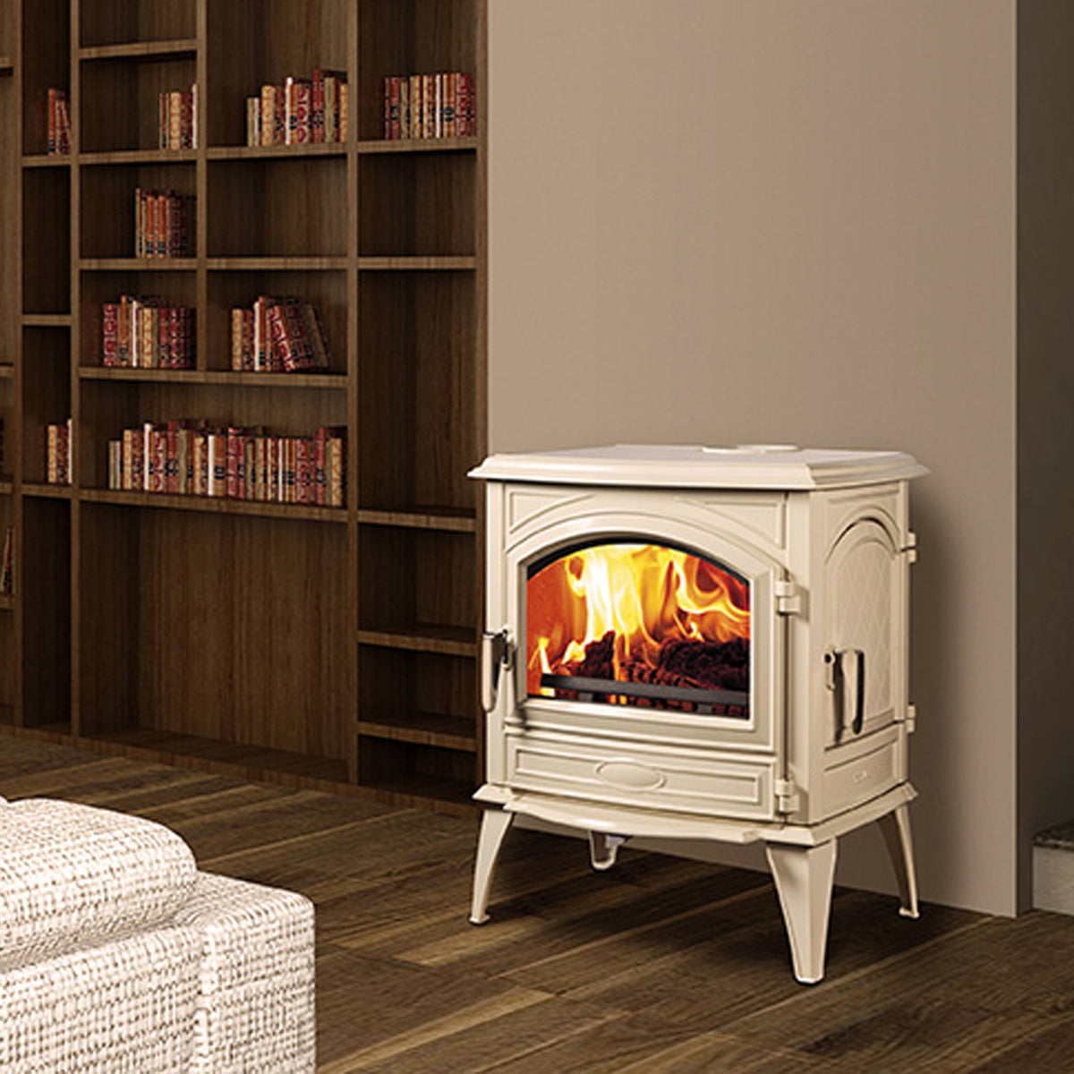 Poêle à bois Dovre 760 WD en fonte émaillée crème 11 kW