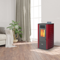 Poêle à granulés canalisable ETNA Nonza rouge dans un intérieur