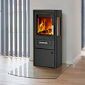 Varde Bornholm – Poêle à bois en acier noir avec vitres latérales 5,5 kW
