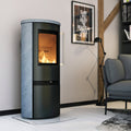 Poêle à bois TermaTech TT21RHS acier noir avec pierre ollaire 5 kW — image 1