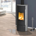 Olsberg Tolima Aqua II Compact – Poêle à bois 10 kW acier noir avec échangeur d’eau et pierre serpentine – image 1