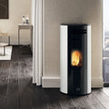 Poêle à granulés Edilkamin EK63 Spy 110+ Evo acier blanc 10,5 kW sortie arrière