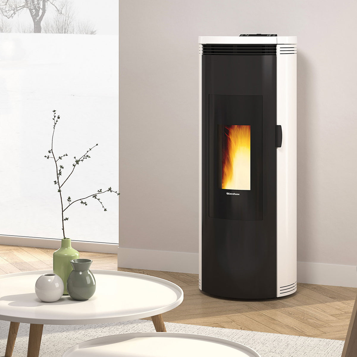 Extraflame Amika 16 – Poêle à granulés blanc 8 kW