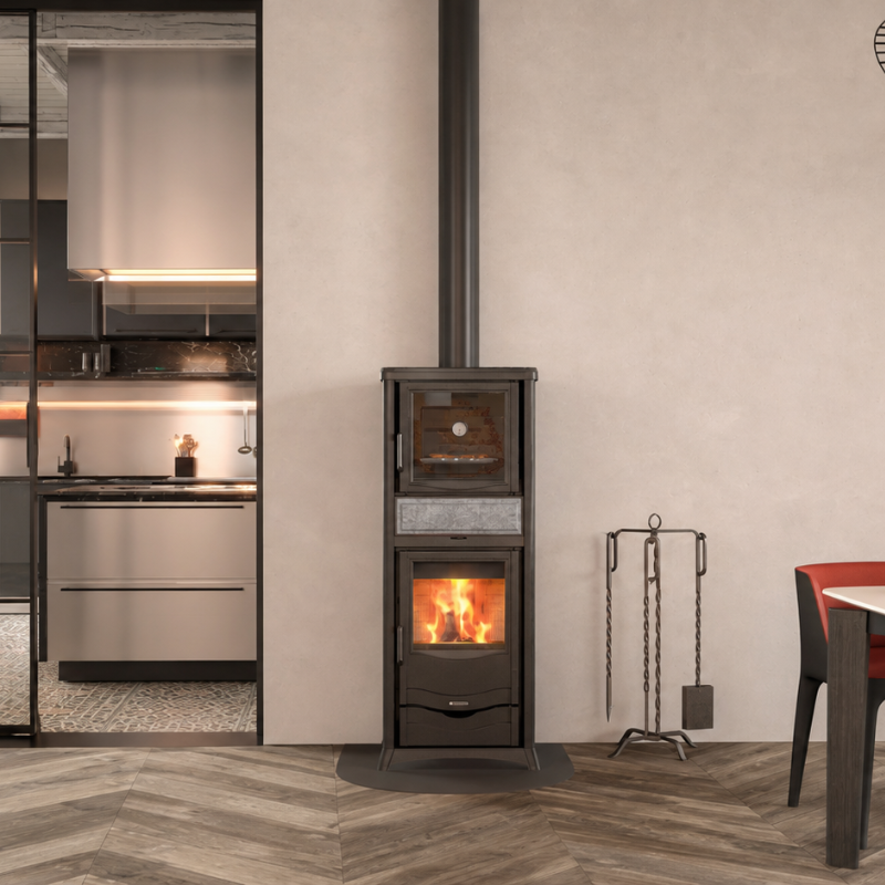 Poêle à bois bouilleur La Nordica TermoRossella Plus Forno DSA pierre naturelle 11,1 kW — image 1