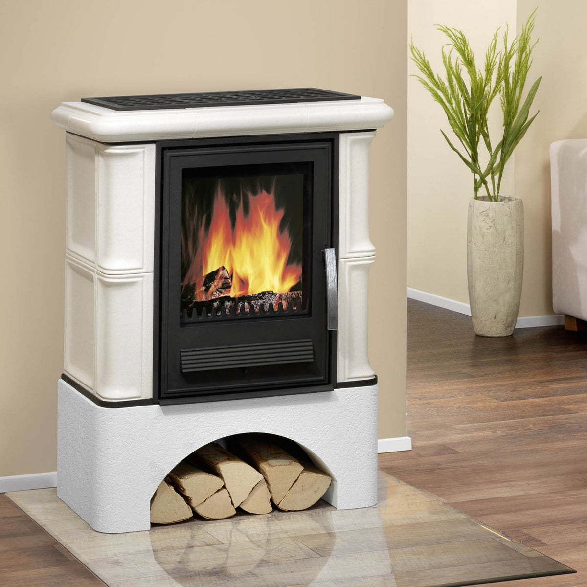 Justus Bavaria – Poêle à bois blanc érable 7 kW