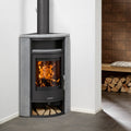 Poêle à bois d’angle Oranier Polar en pierre ollaire – 6,5 kW