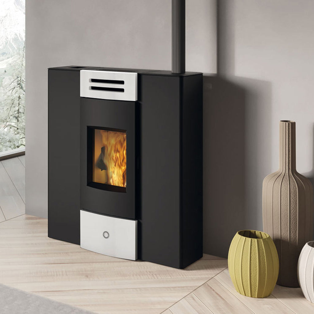Poêle à granulés Edilkamin EK63 Dub 100++ céramique blanche 10,1 kW