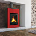 Poêle à bois Aquaflam Vario Saporo Rouge 11 kW