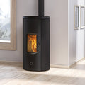 Poêle à granulés Edilkamin EK63 Like 80 Evo acier noir COAX 7,6 kW