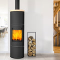 Poêle à bois Fireplace Perondi RLU acier noir avec plaque supérieure en grès 6 kW - image 1