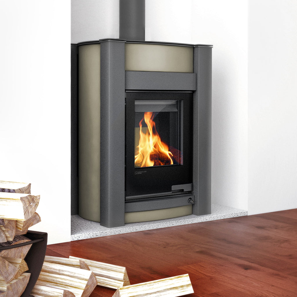 Poêle à bois Aquaflam Vario Kalmar Olive 11 kW HSF34-095 - image 1