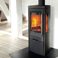 TermaTech TT30G – Poêle à bois acier noir, sortie fumée dessus ou arrière 5 kW