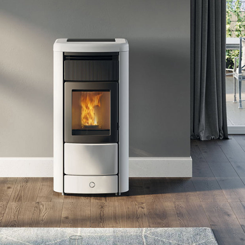 Poêle à granulés Edilkamin EK63 Monday 130++ Evo blanc 12,6 kW