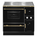 Poêle de cuisine à eau Wamsler K 148 CL noir et or, sortie fumée à gauche, 23 kW