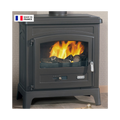Pack poêle à bois Godin Fonteval 10 kW avec kit de conduits – Chauffage jusqu’à 250 m³