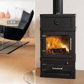 Poêle à bois Lotus 2060 noir, évacuation des fumées par le haut, 8 kW