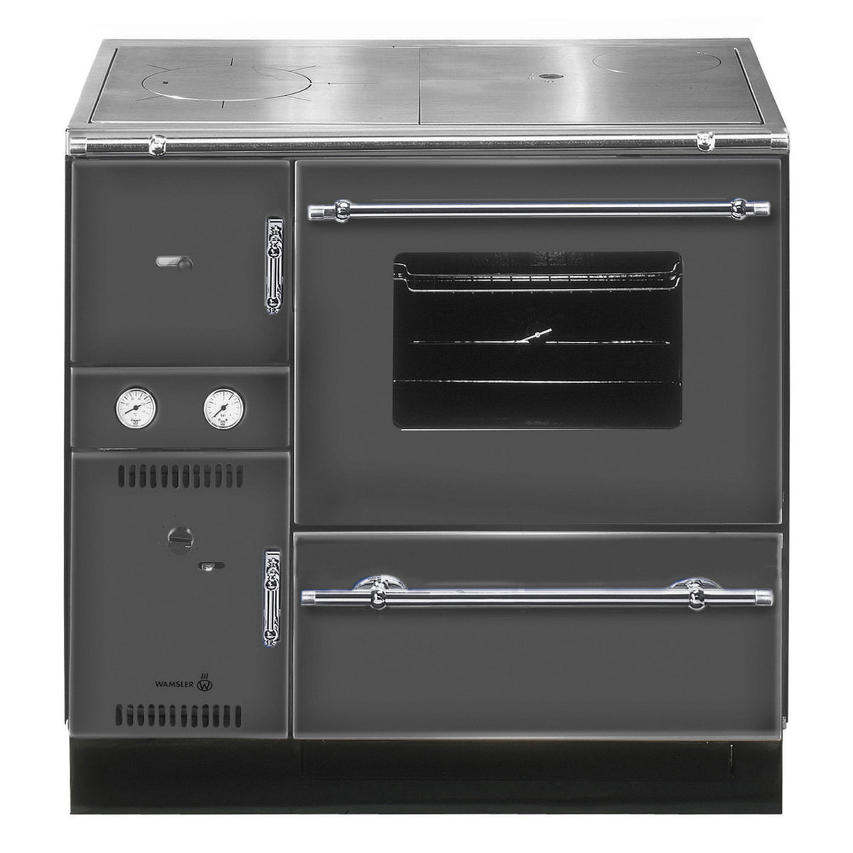 Poêle de cuisine à eau Wamsler K 148 CL anthracite et chrome, 23 kW