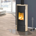 Olsberg Tolima Aqua II Compact O237588 – poêle à bois avec circulation d’eau, acier noir et céramique érable 10 kW – image 1