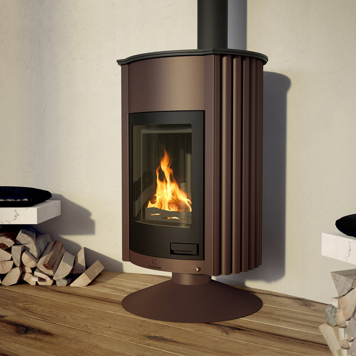 Poêle à air chaud Masterflamme Grande II Velvety Brown 17 kW HSF41-016 - image 1