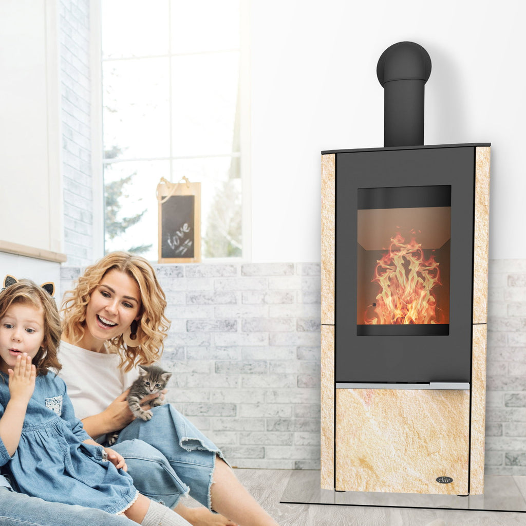 Poêle à bois Fireplace Elite Oregon E6904 pierre de sable 6,9 kW