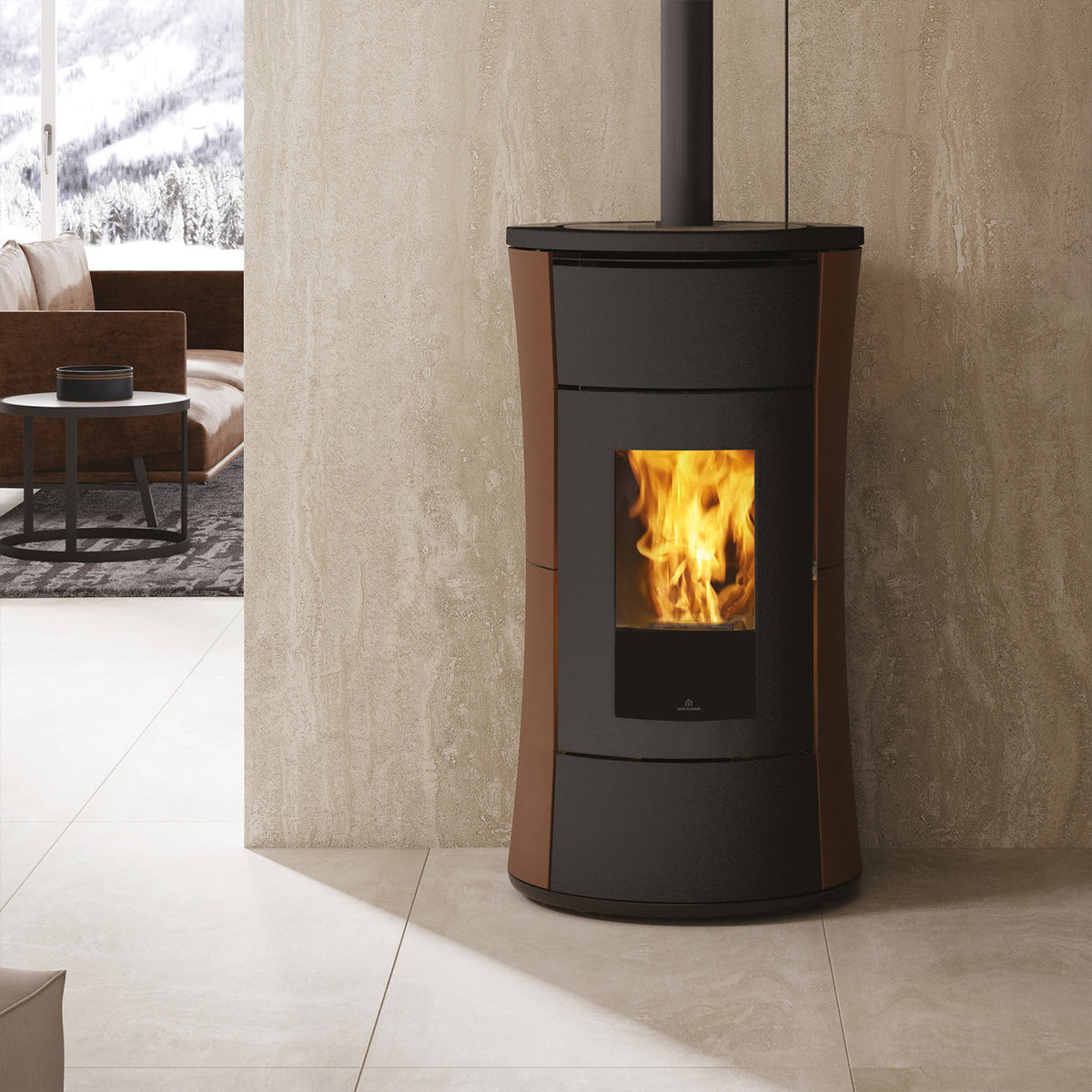 Poêle à granulés Edilkamin Cherie 9 EVO acier bronze — 9,3 kW