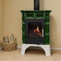 Poêle à bois Haas+Sohn Treviso III 246.37 perl-noir vert 6,3 kW