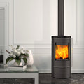 Fireplace K6014 Rondale – Poêle à bois 5 kW, acier noir et céramique noire
