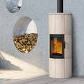 Poêle à bois Lotus Maestro 152 Noir/Calcaire – Évacuation des fumées par le haut – image 1