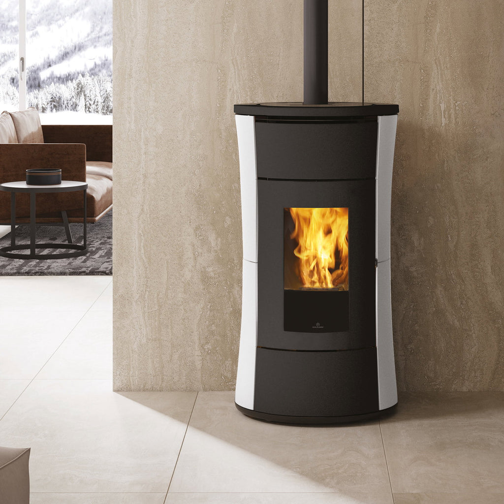 Poêle à granulés Edilkamin Cherie 11 EVO acier blanc mat — 11,4 kW