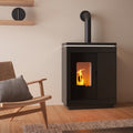Olsberg Epana poêle à granulés acier noir 6 kW – sortie fumées 80 mm
