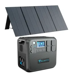 BLUETTI AC200MAX station électrique portable 2048 Wh avec panneau solaire pliable PV350 350 W