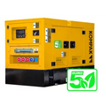 Groupe électrogène diesel industriel Kompak DG66S jaune, 66 kVA, interface ATS intégrée