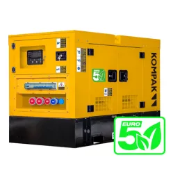 Groupe électrogène diesel industriel Kompak DG66S jaune, 66 kVA, interface ATS intégrée