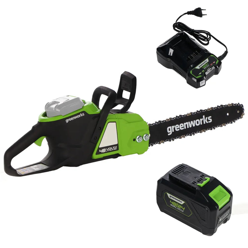 Greenworks GD40CS15K4 – Tronçonneuse à batterie 40 V – 4 Ah – Guide 36 cm – photo 1