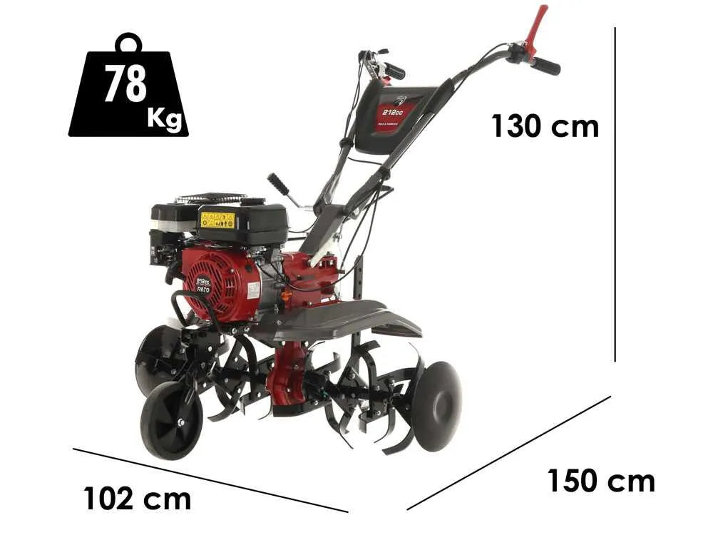 Motobineuse à essence Italian Power RG3.6-100 avec moteur Rato R210 7 CV et fraise 97 cm – image 3