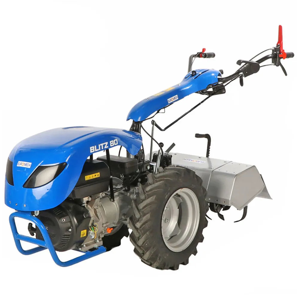 EuroMech BLITZ 80 motoculteur essence Yagmur R390 13 CV avec fraise 75 cm et attelage rapide HBS