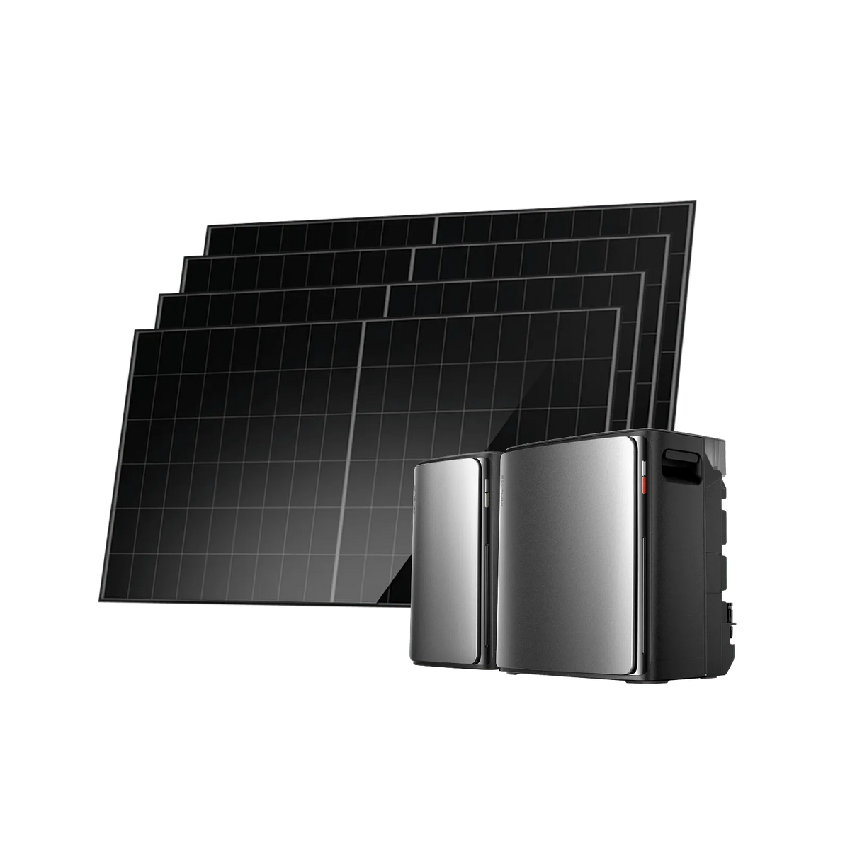 EcoFlow STREAM Ultra X et STREAM Ultra avec quatre panneaux solaires rigides de 500 W