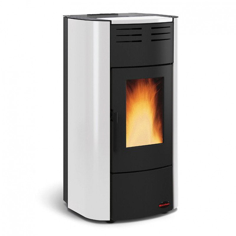 Poêle Extraflame Raffaella Idro H15 vue de face avec habillage clair